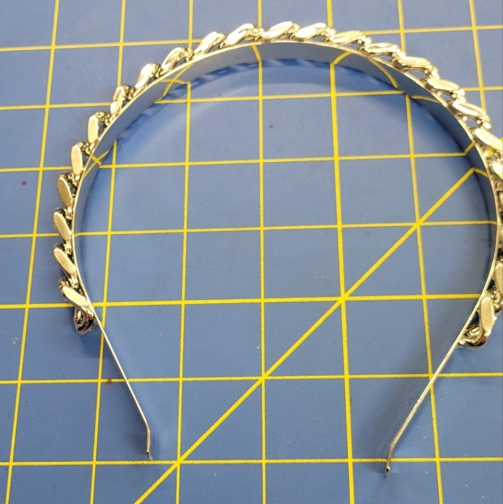 Silver Tone Chain Headband